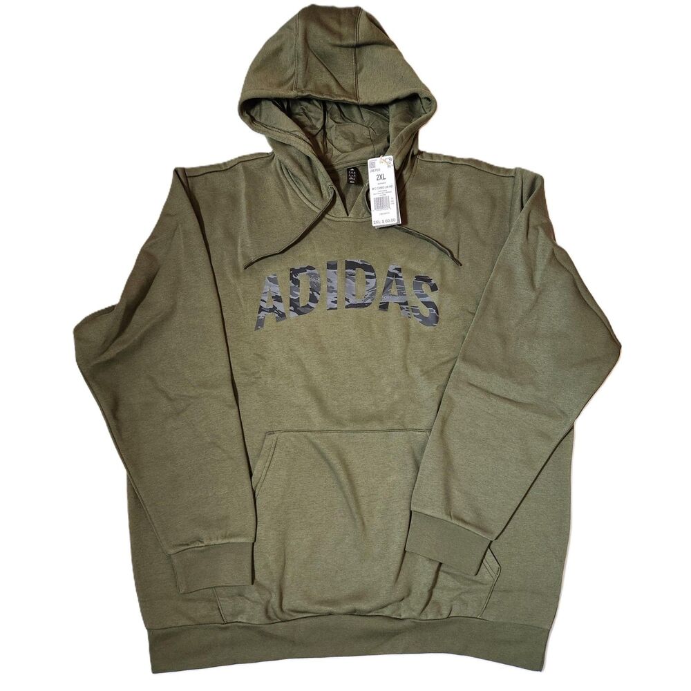 Adidas Camo Graphic Hoodie Men’s 2XL Olive Multi‑Sport